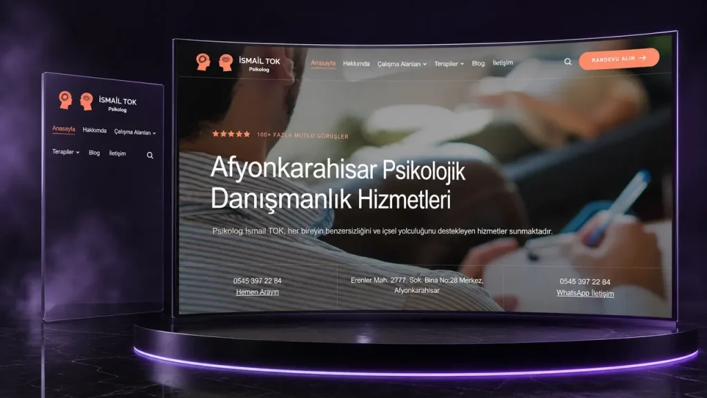 Psikolog İsmail Tok web sitesi tasarımı